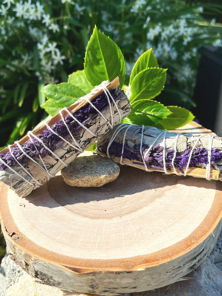 White Sage, Palo Santo, Lavender Smudge Stick